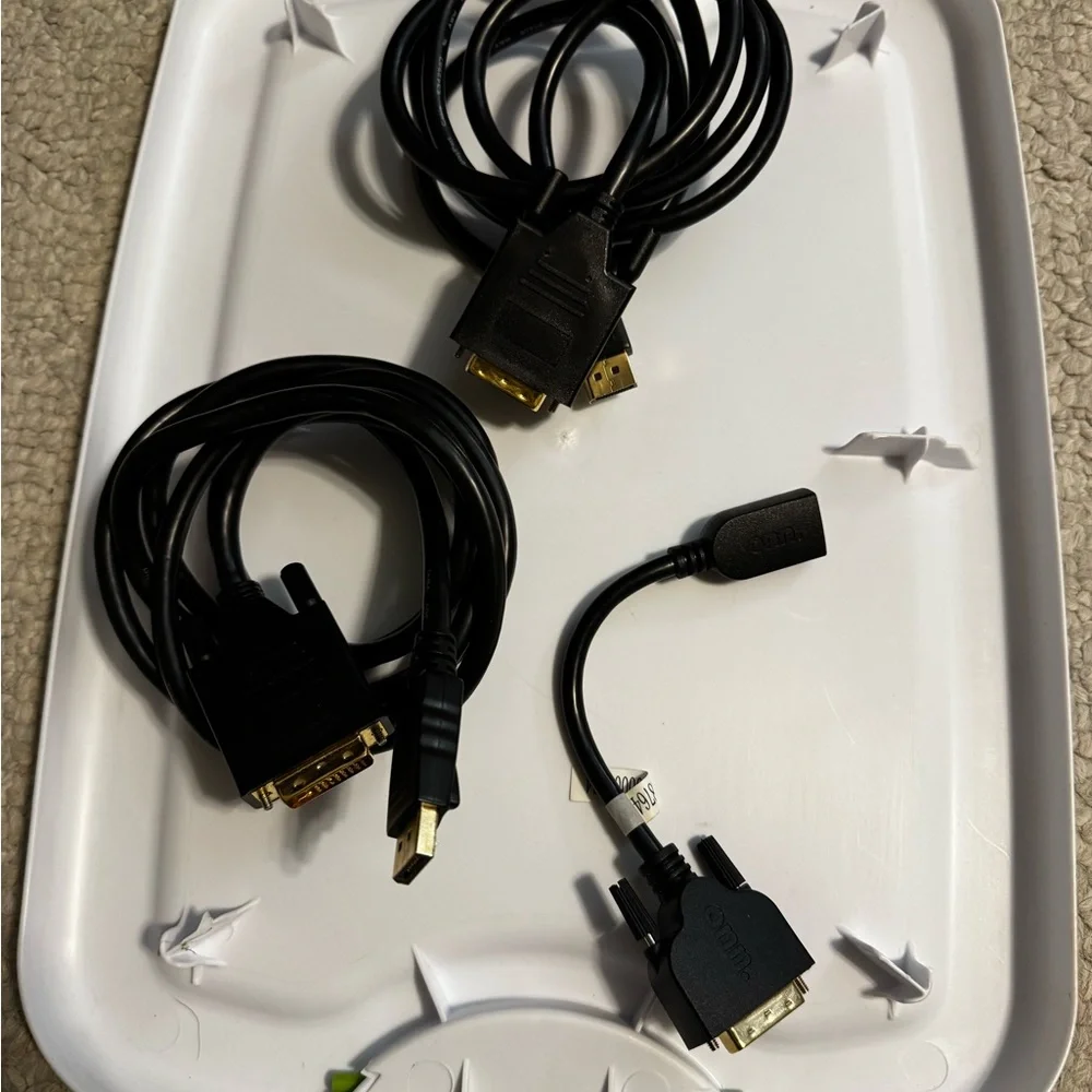 Premium Black DisplayPort to DVI Cable Set